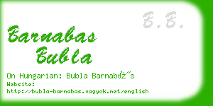 barnabas bubla business card